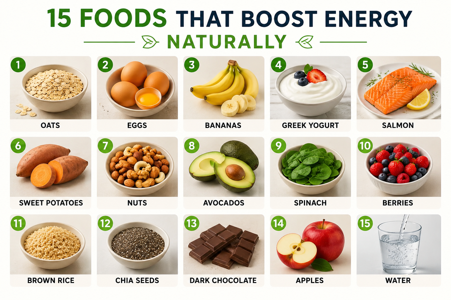 Best Foods for Energy: 15 Healthy Foods That Fight Fatigue Naturally